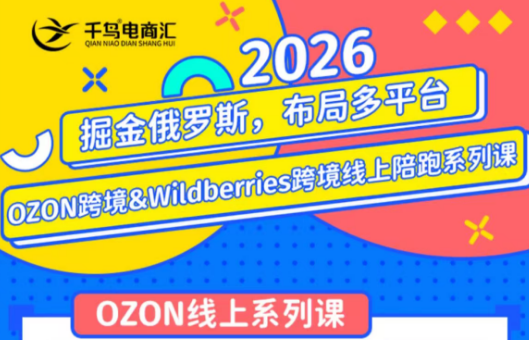 千鸟跨境·26年OZON&wildberries跨境店线上陪跑训练营(更新)-dabaowz