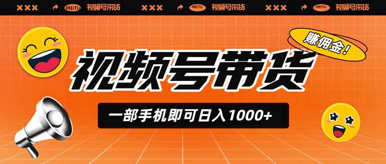 视频号带货，一部手机即可日入1000+，无人直播玩法轻松躺赚带货佣金-dabaowz