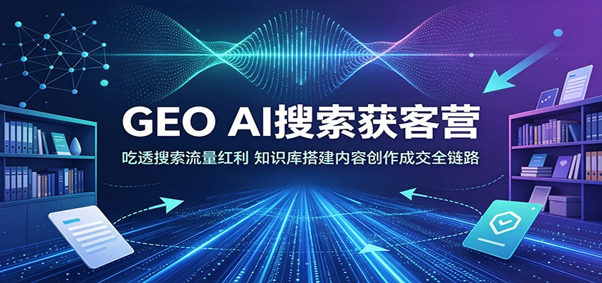 GEO AI搜索获客营：吃透搜索流量红利，知识库搭建内容创作成交全链路-dabaowz