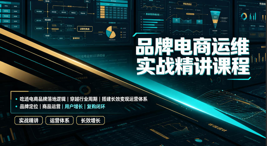 品牌电商运维实战精讲课程｜吃透电商品牌落地逻辑、穿越行业周期、搭建长效变现运营体系-dabaowz