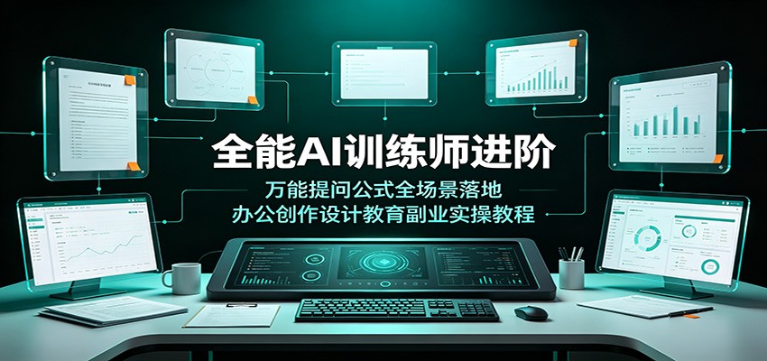 全能AI训练师进阶：万能提问公式全场景落地，办公创作设计教育副业实操教程-dabaowz