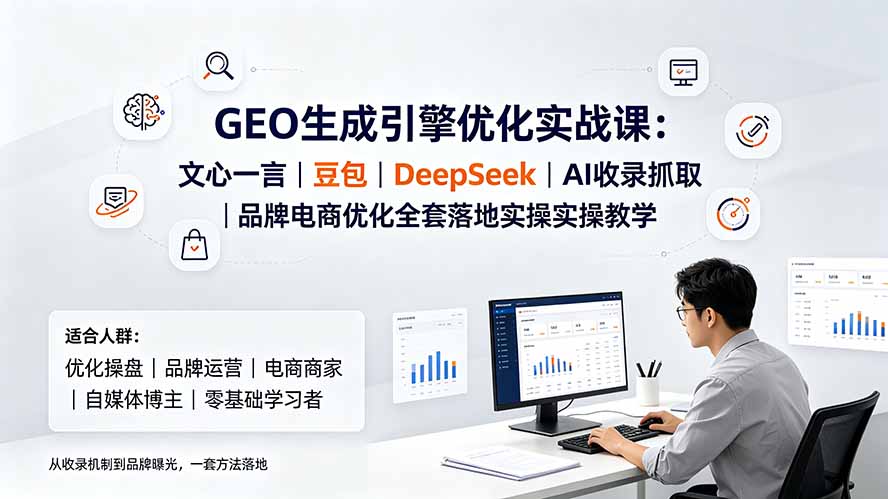 GEO生成引擎优化实战课：文心一言｜豆包｜DeepSeek｜AI收录抓取｜品牌电商优化全套落地实操教学-dabaowz