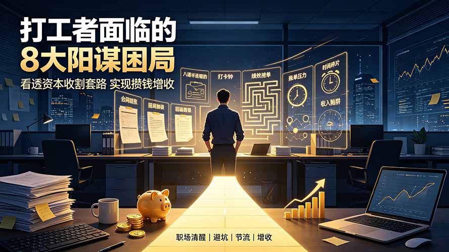 付费文章：打工者面临的8大阳谋困局，看透资本收割套路实现攒钱增收-dabaowz