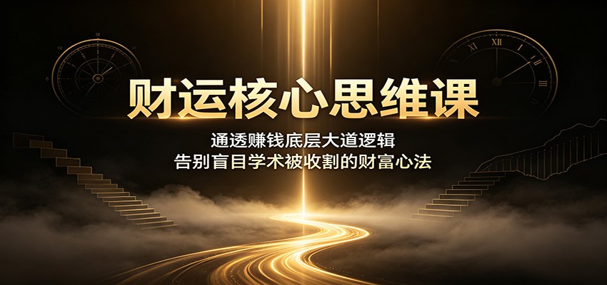财运核心思维课：通透赚钱底层大道逻辑，告别盲目学术被收割的财富心法-dabaowz