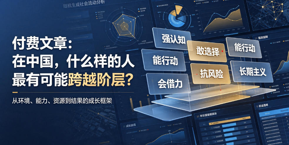 付费文章：在中国，什么样的人最有可能跨越阶层？-dabaowz