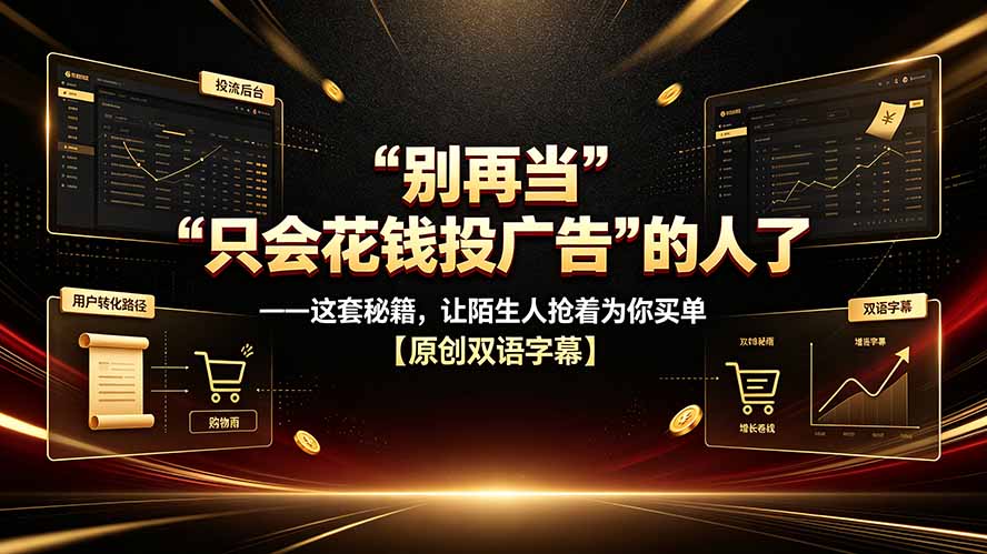 别再当“只会花钱投广告”的人了——这套秘籍，让陌生人抢着为你买单【原创双语字幕】-dabaowz