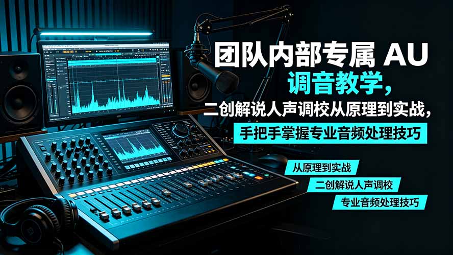 某大佬团队内部专属 AU 调音教学，二创解说人声调校从原理到实战，手把手掌握专业音频处理技巧-dabaowz