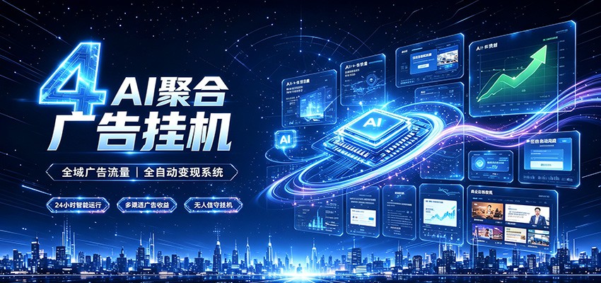 全域广告流量聚合,AI无人挂机稳赚佣金,打造长期稳定被动收入副业-dabaowz