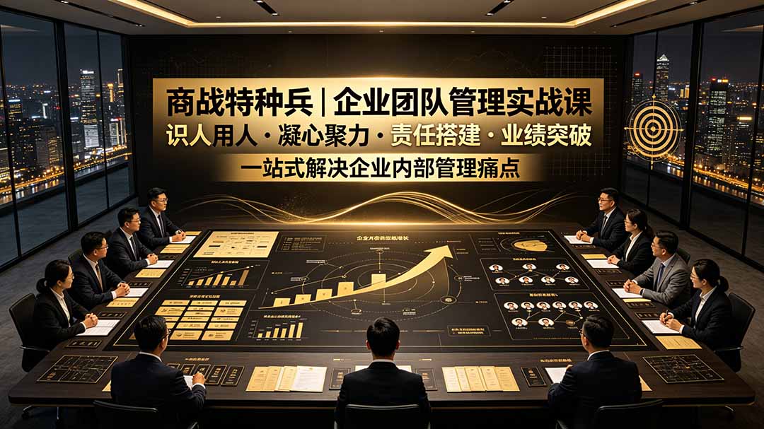 商战特种兵｜企业团队管理实战课：识人用人｜凝心聚力｜责任搭建｜业绩突破，一站式解决企业内部管理痛点-dabaowz