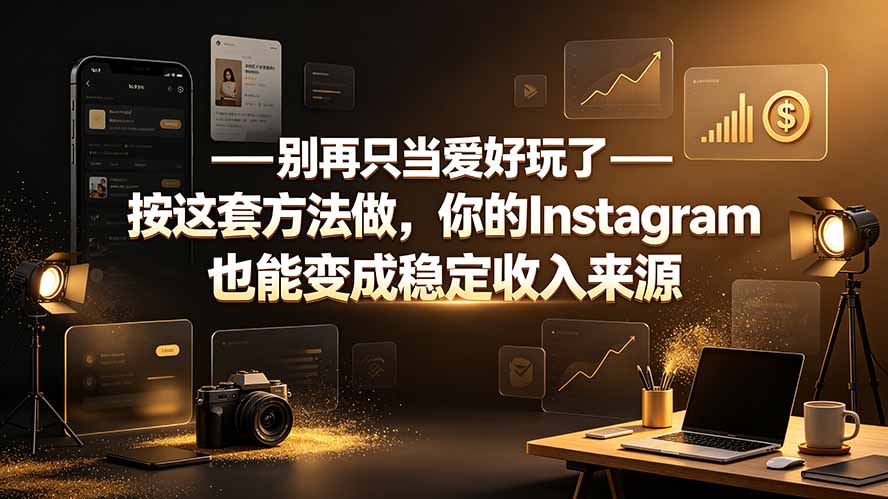 别再只当爱好玩了——按这套方法做，你的Instagram也能变成稳定收入来源-dabaowz