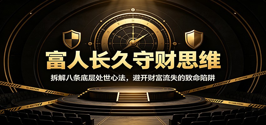富人长久守财思维：拆解八条底层处世心法，避开财富流失的致命陷阱-dabaowz