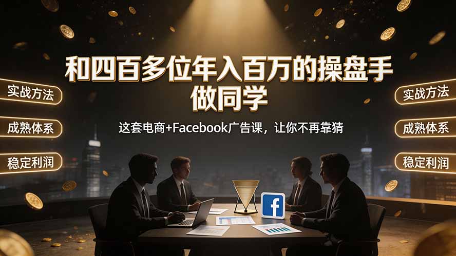 和四百多位年入百万的操盘手做同学——这套电商+Facebook广告课，让你不再靠猜【原创双语字幕】-dabaowz
