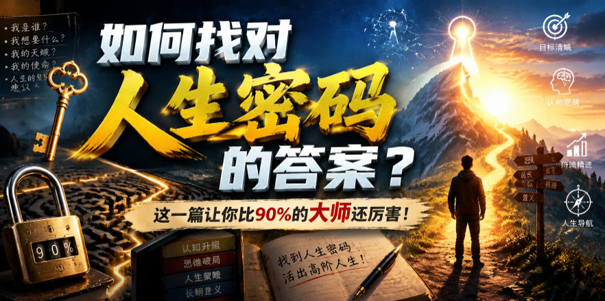 付费文章：如何找对人生密码的答案？这一篇让你比90%的大师还厉害！-dabaowz
