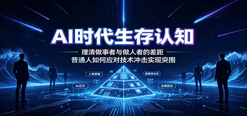 AI时代生存认知：理清做事者与做人者的差距，普通人如何应对技术冲击实现突围-dabaowz