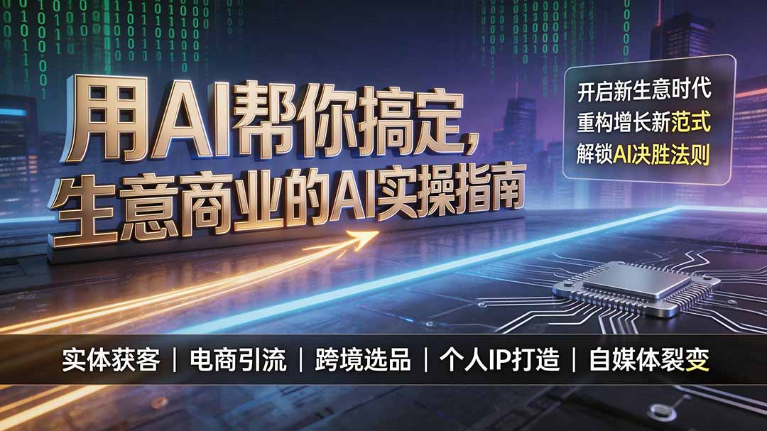 用AI帮你搞定，生意商业的AI实操指南，开启新生意时代，重构增长新范式，解锁AI时代决胜法则-dabaowz