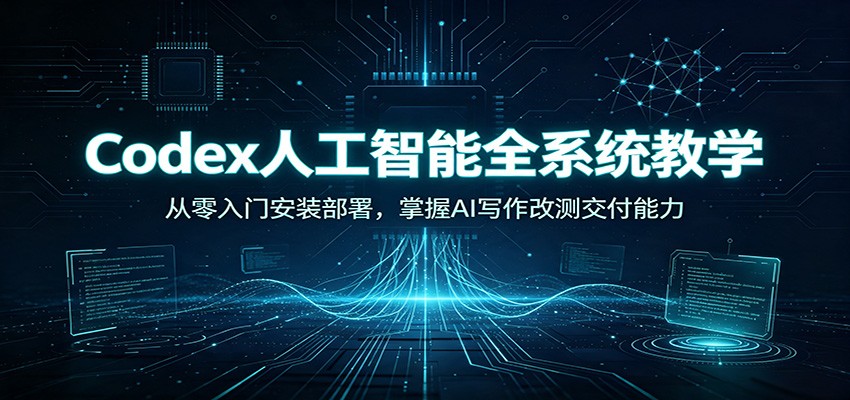 Codex人工智能全系统教学：从零入门安装部署，掌握AI写作改测交付能力-dabaowz