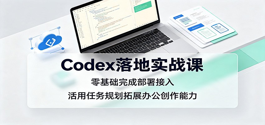 Codex落地实战课：零基础完成部署接入，活用任务规划拓展办公创作能力-dabaowz