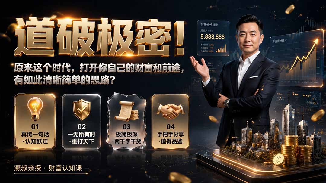 付费文章：道破极密！原来这个时代，打开你自己的财富和前途，有如此清晰简单的思路？-dabaowz