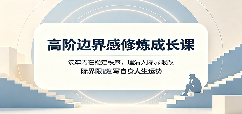 高阶边界感修炼成长课：筑牢内在稳定秩序，理清人际界限改写自身人生运势-dabaowz