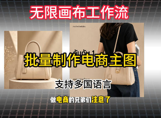 无限画布工作流搭建教程，一键电商主图批量制作，批量下载，支持多国语言-dabaowz
